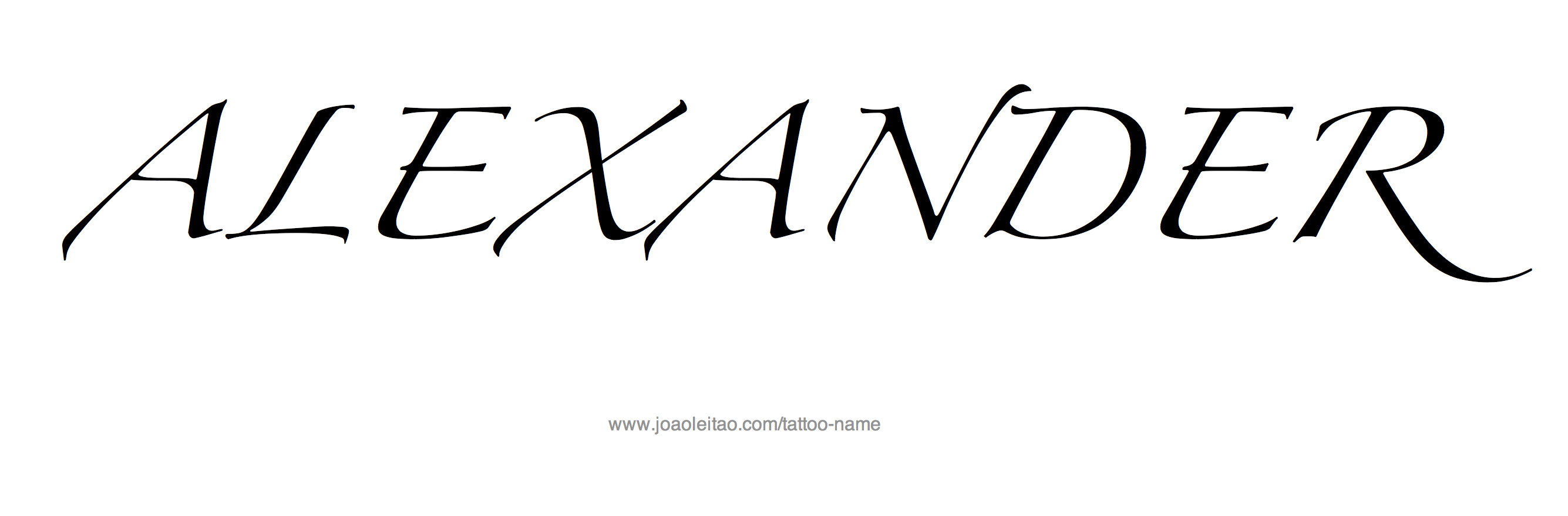 Alexander Name Tattoo Designs
